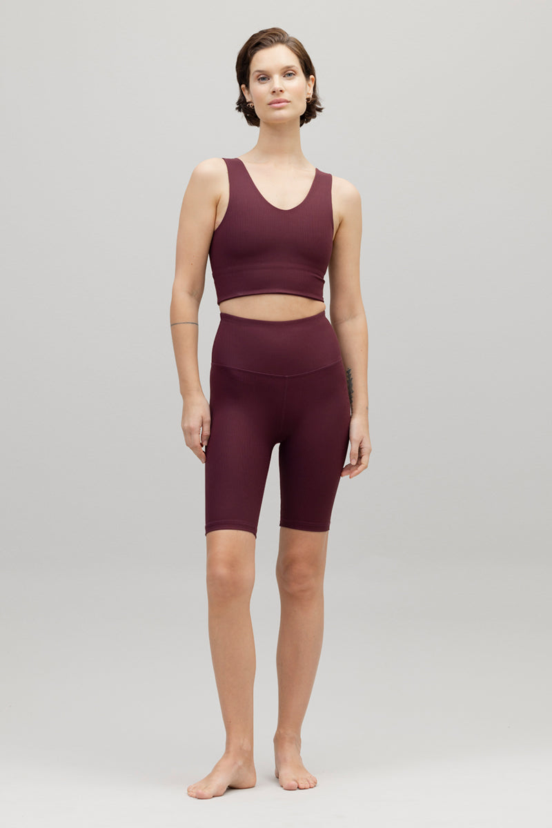 Bustier Ribbed Wine | Hey Honey & Active Wear
