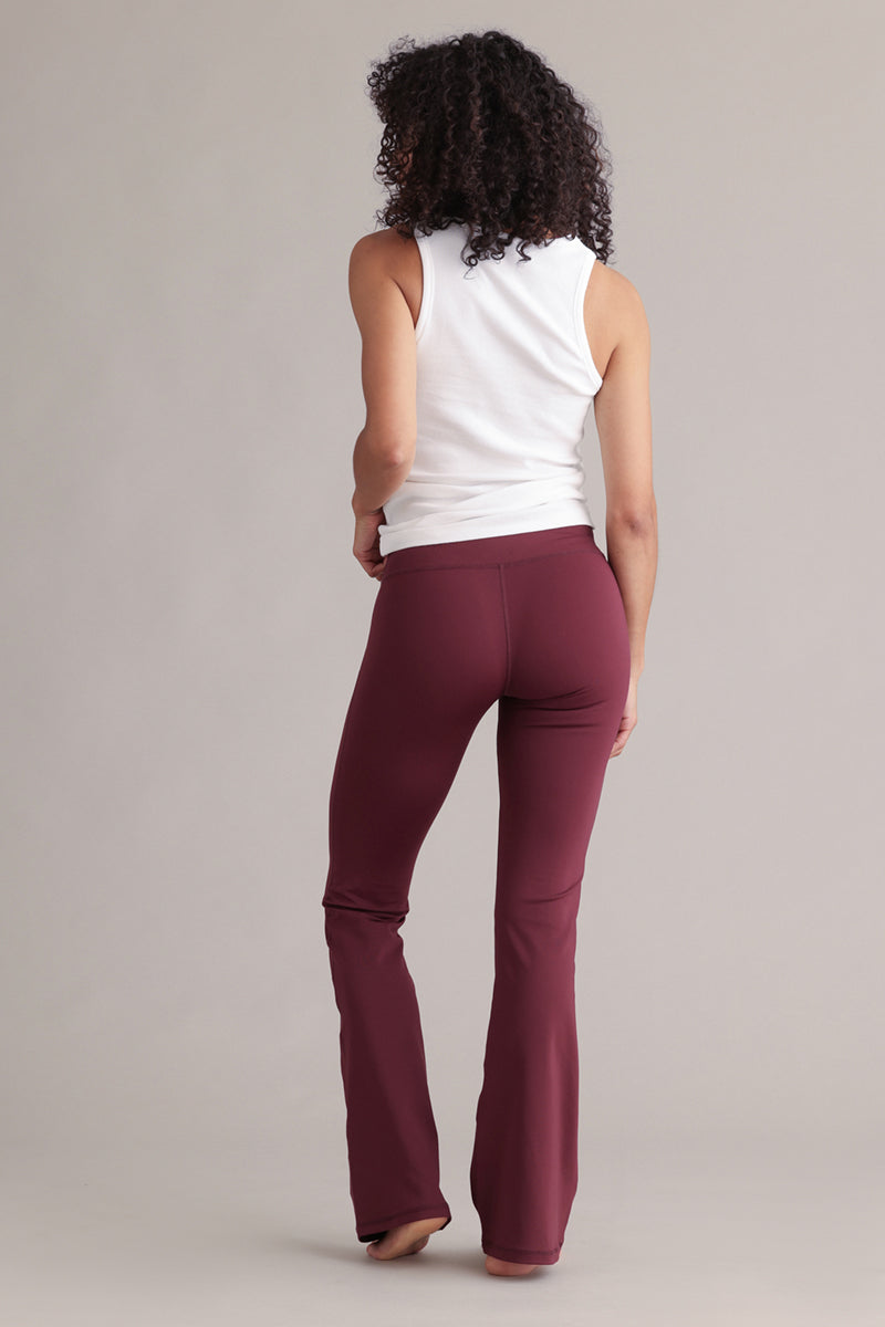 High-Waist Flared Leggings Always Dressed Italian Plum | Hey Honey & Active Wear