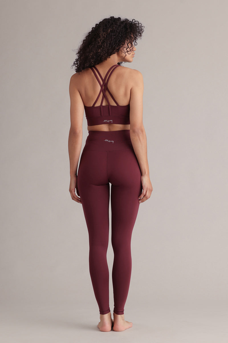 High-Waist Leggings Always Dressed Italian Plum | Hey Honey & Active Wear
