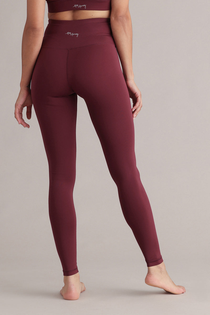 High-Waist Leggings Always Dressed Italian Plum | Hey Honey & Active Wear