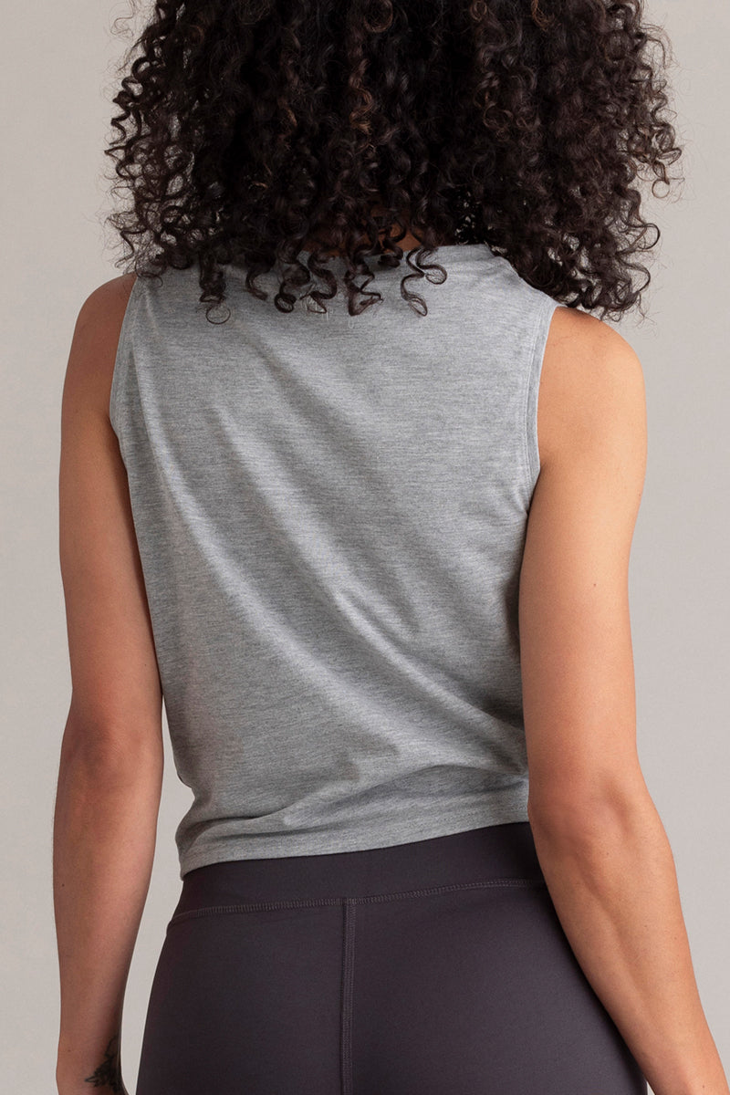 Cropped Top Grey Melange | Hey Honey & Active Wear