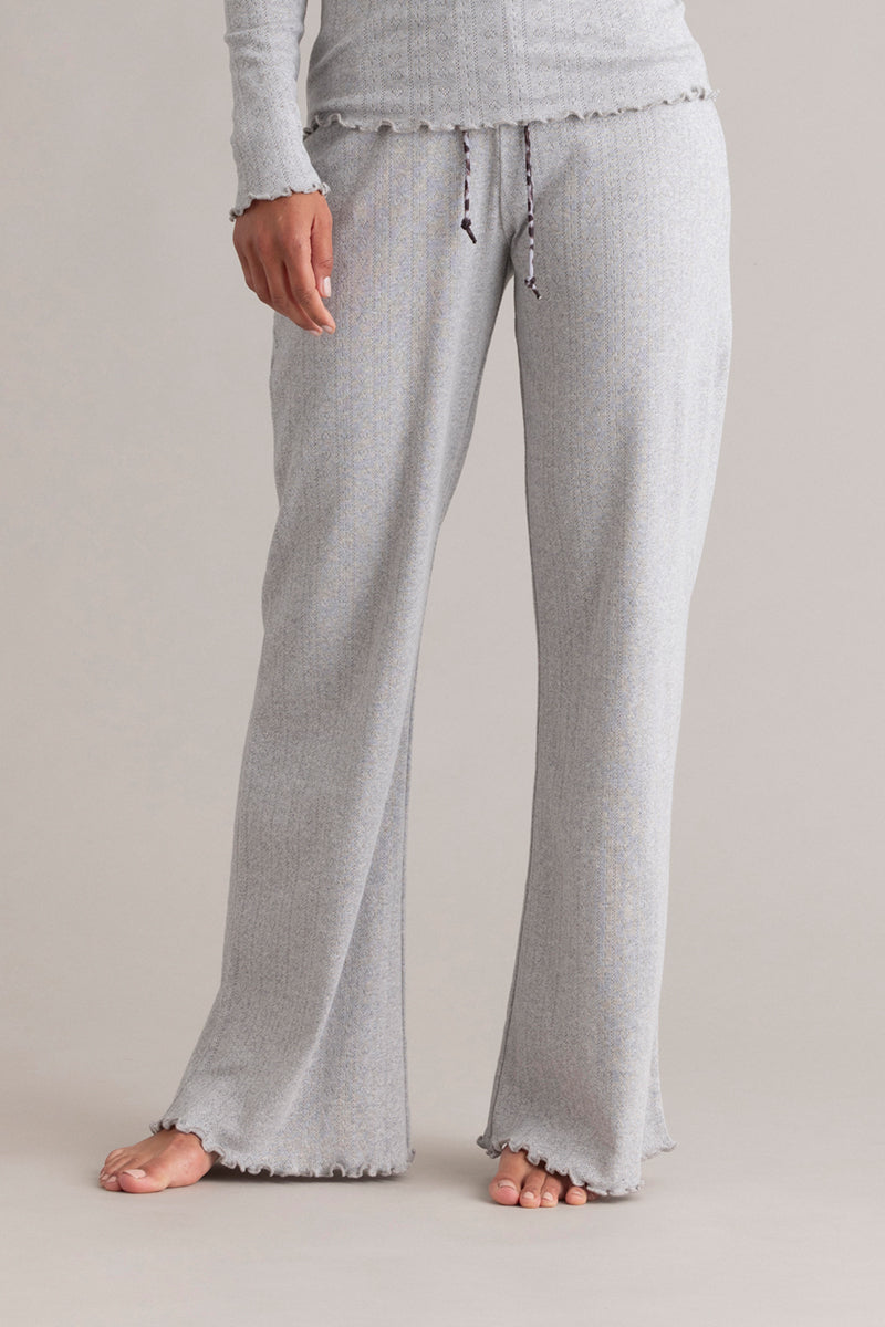 Long Pants Pointelle Grey Melange | Hey Honey & Active Wear