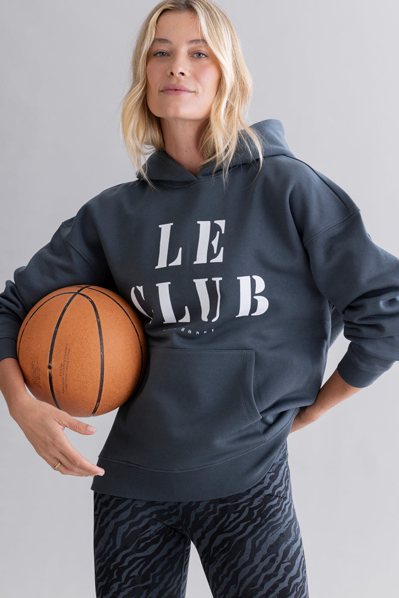 Hoodie Teal "Le Club" | Hey Honey & Active Wear