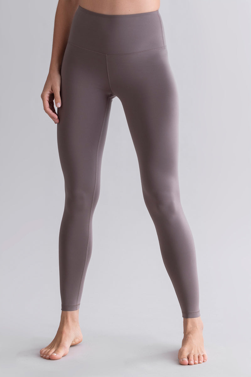 High-Waist Cropped Leggings Cotton Touch Taupe | Hey Honey & Active Wear