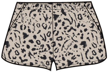 Summer Shorts Mono Leo Oatmeal | Hey Honey & Active Wear