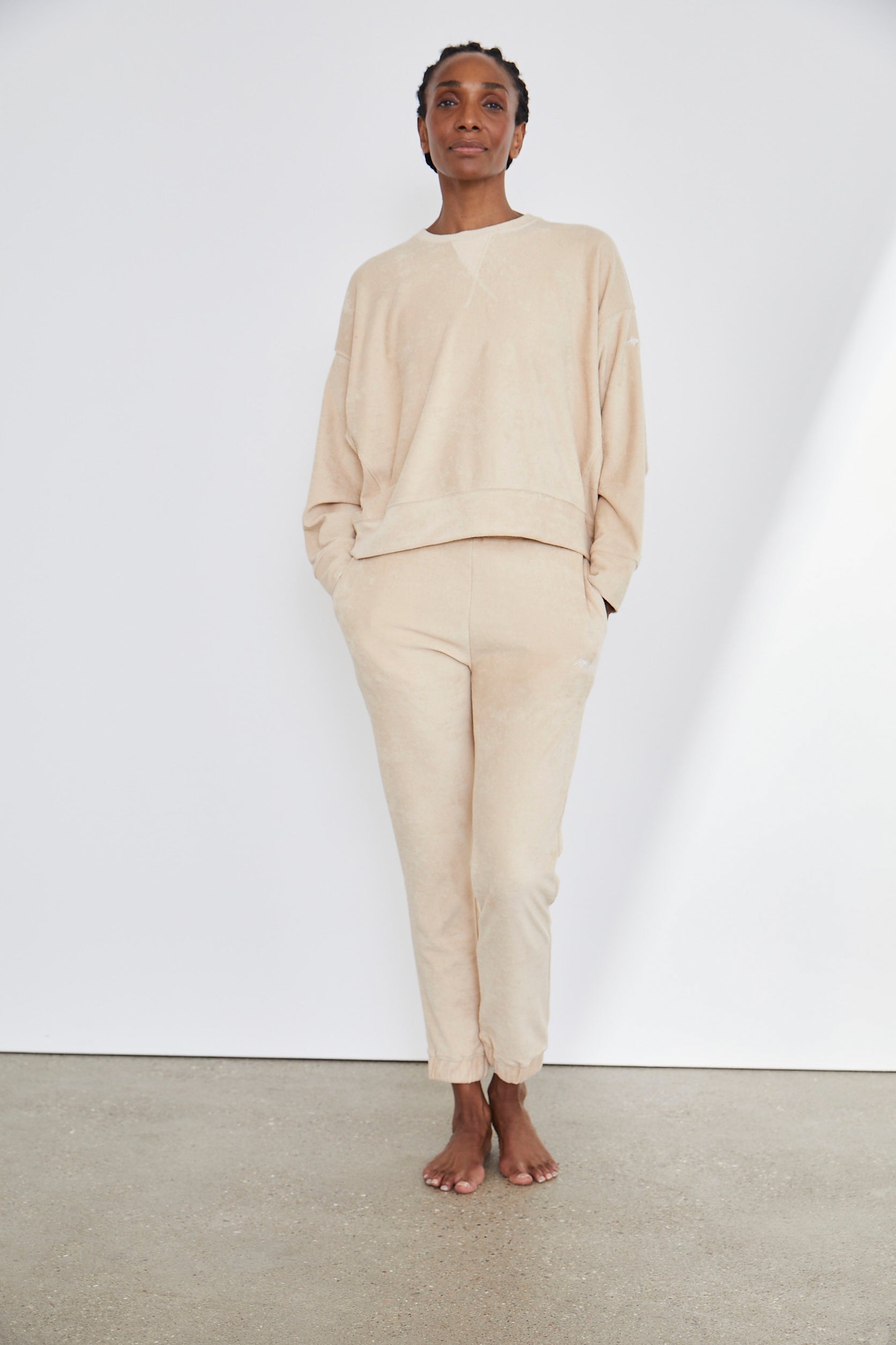 Terry Trackpant Cuban Sand | Hey Honey Yoga & Active Wear