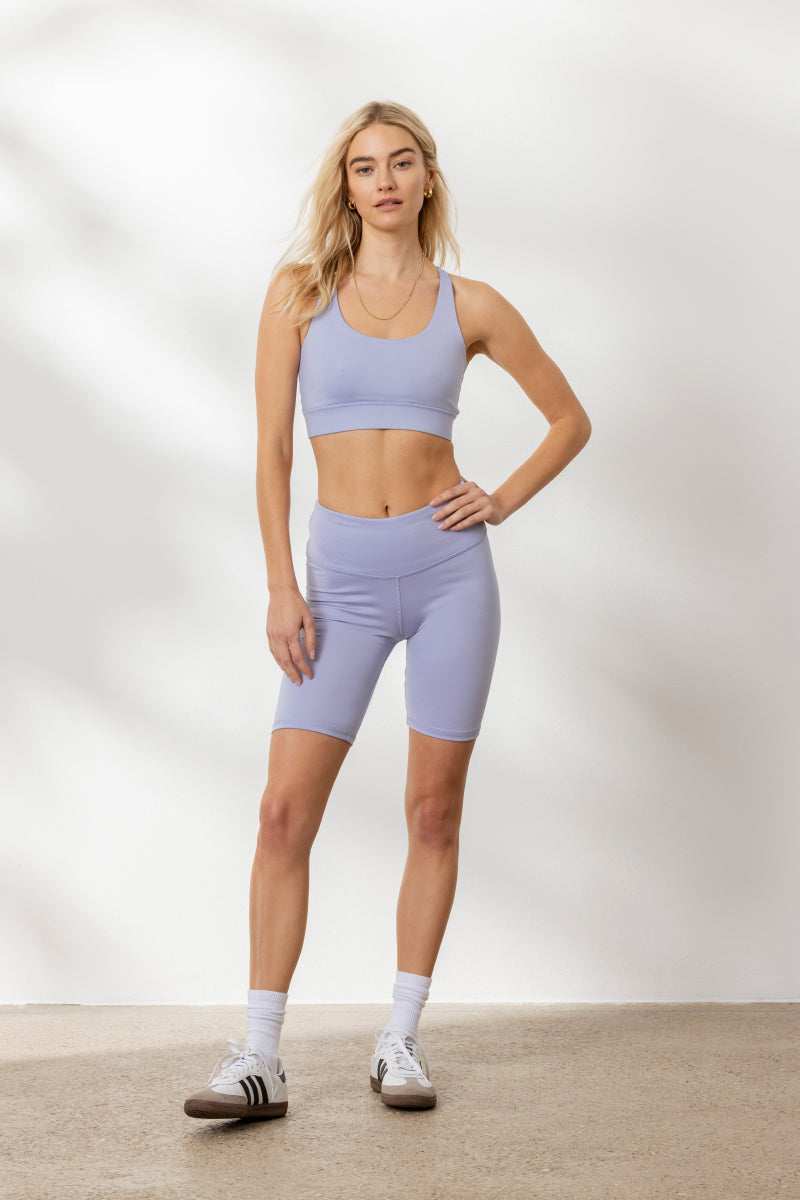 Criss-Cross Bra Baby Lavender | Hey Honey Yoga & Active Wear