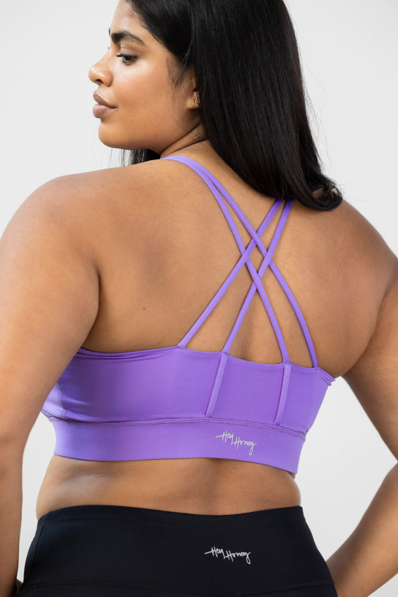 Criss-Cross Bra Violet | Hey Honey Yoga & Active Wear