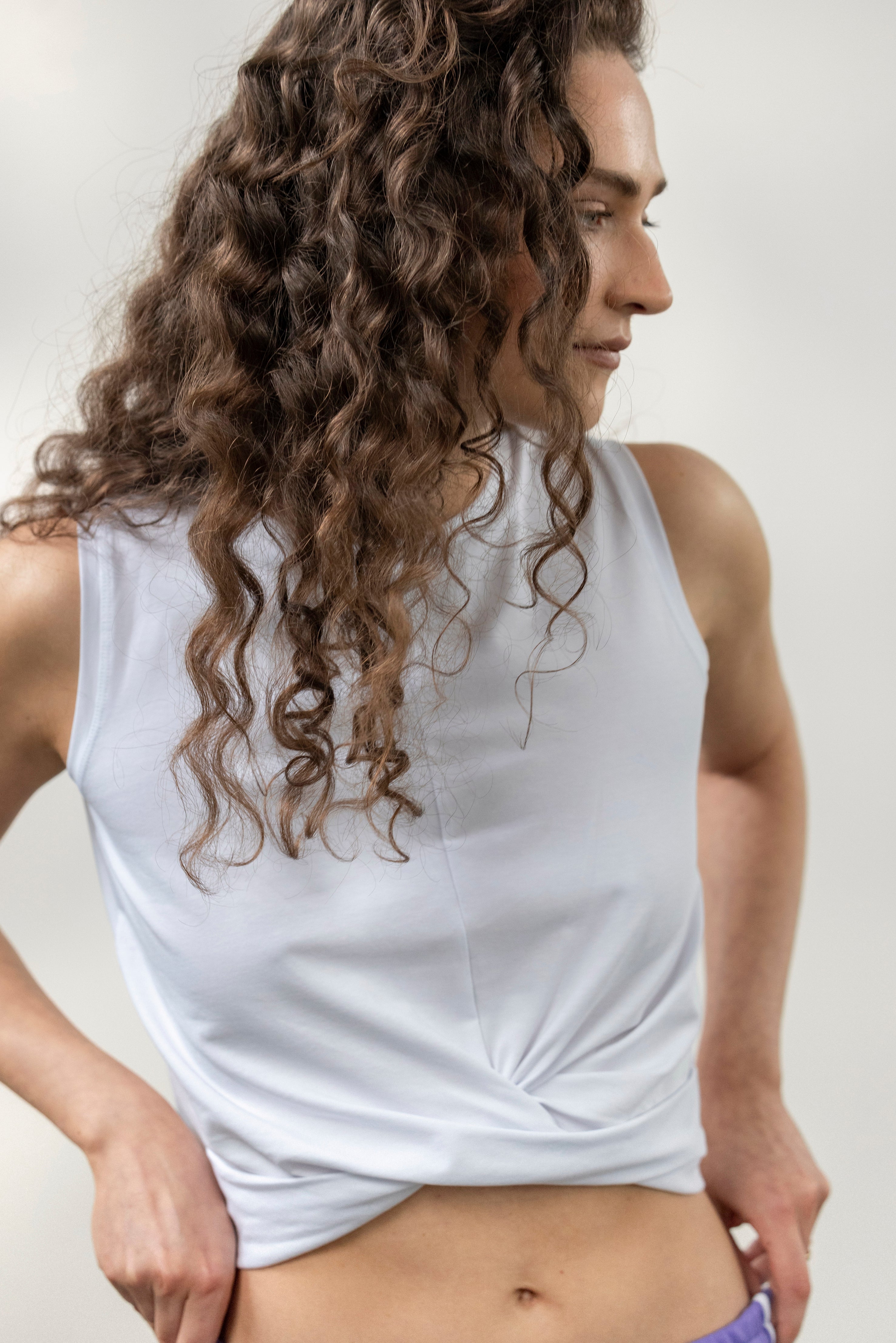 Cropped Top White | Hey Honey Yoga & Active Wear