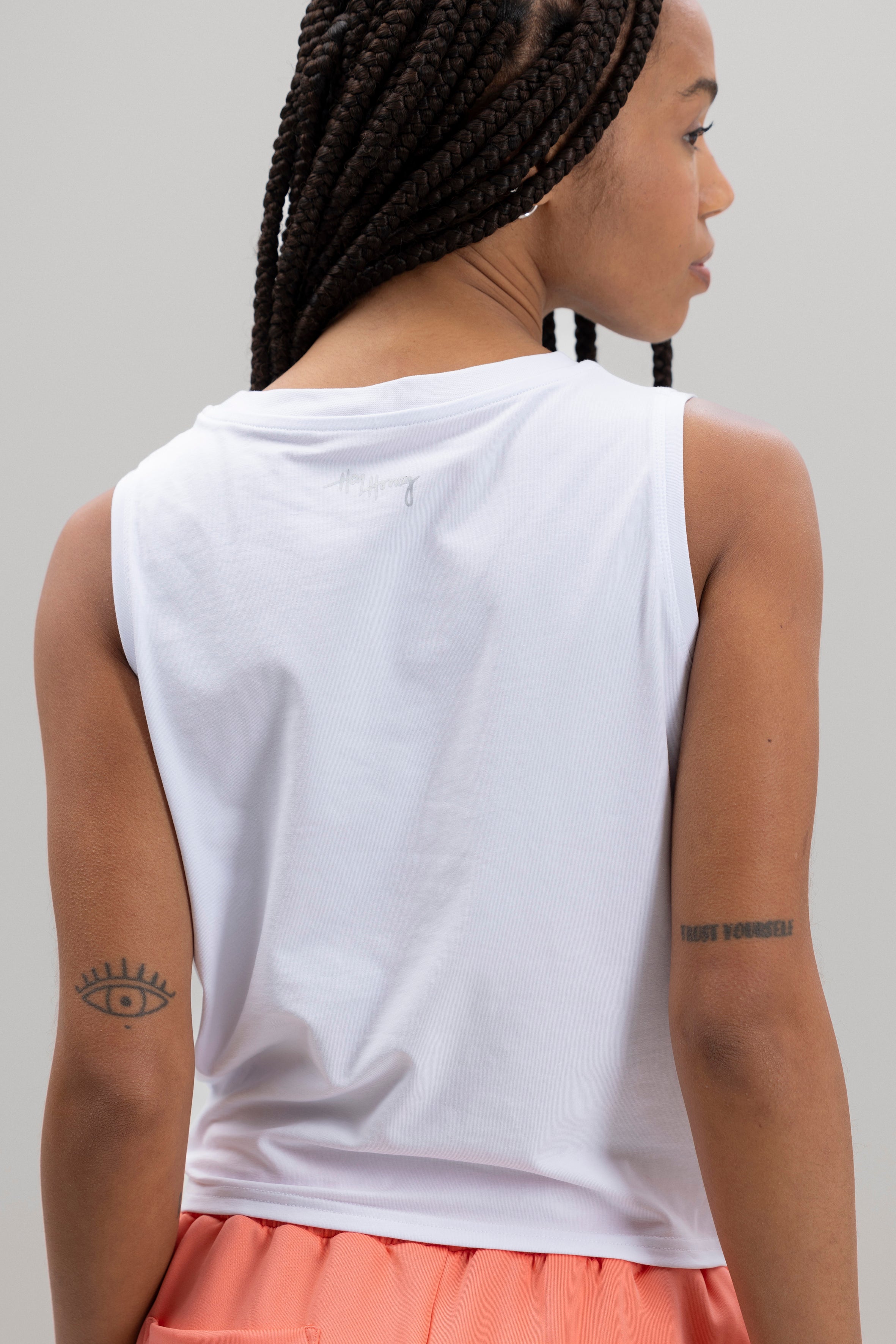 Cropped Top White | Hey Honey Yoga & Active Wear