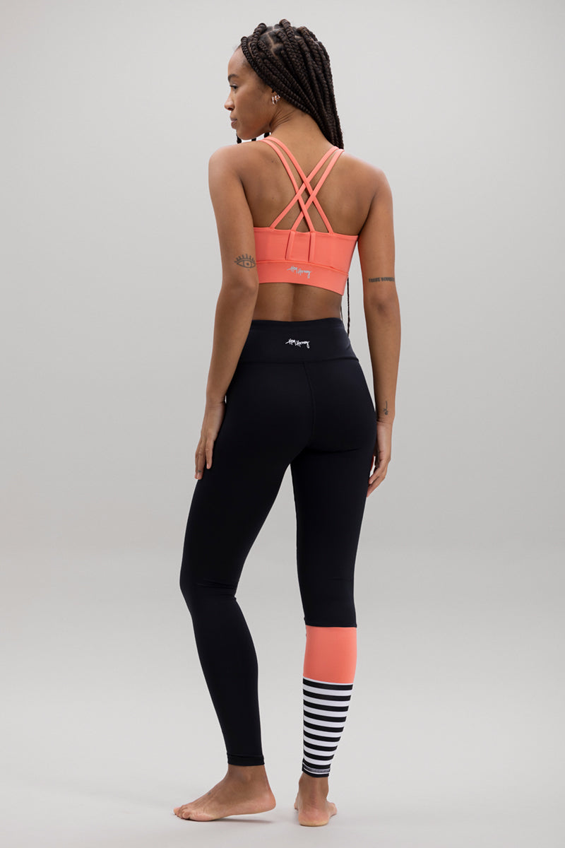 Criss-Cross Bra Peach | Hey Honey Yoga & Active Wear