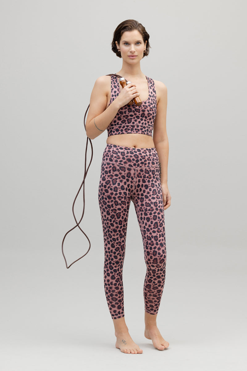 Cropped Leggings Leo Rose | Hey Honey Yoga & Active Wear