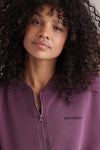 Bomber Jersey Jacket Italian Plum | Hey Honey & Active Wear
