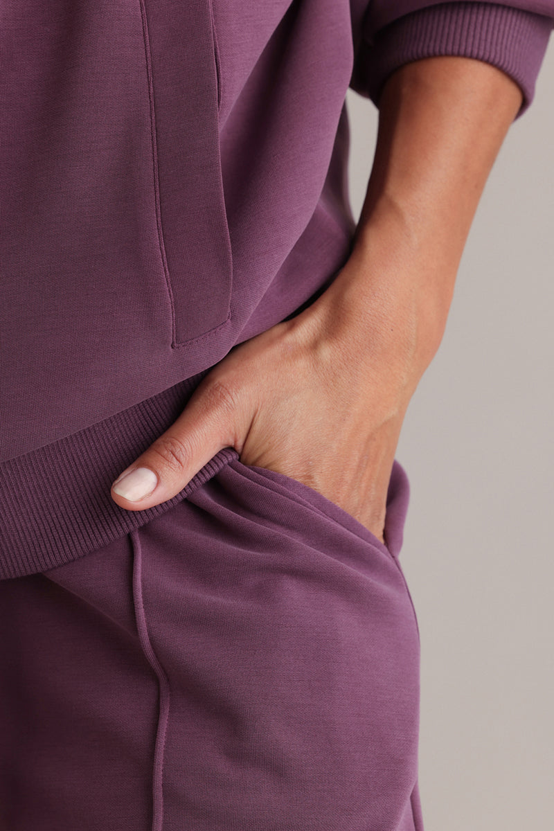 Long Jersey Pants Italian Plum | Hey Honey & Active Wear