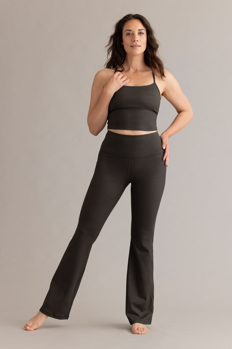 High-Waist Leggings Flared Always Dressed Forest Night | Hey Honey & Active Wear