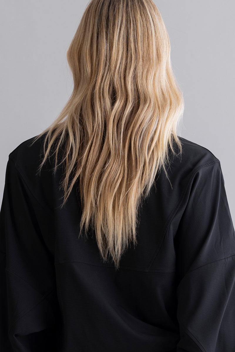 Ribstop Pull Over Jacket Black | Hey Honey & Active Wear