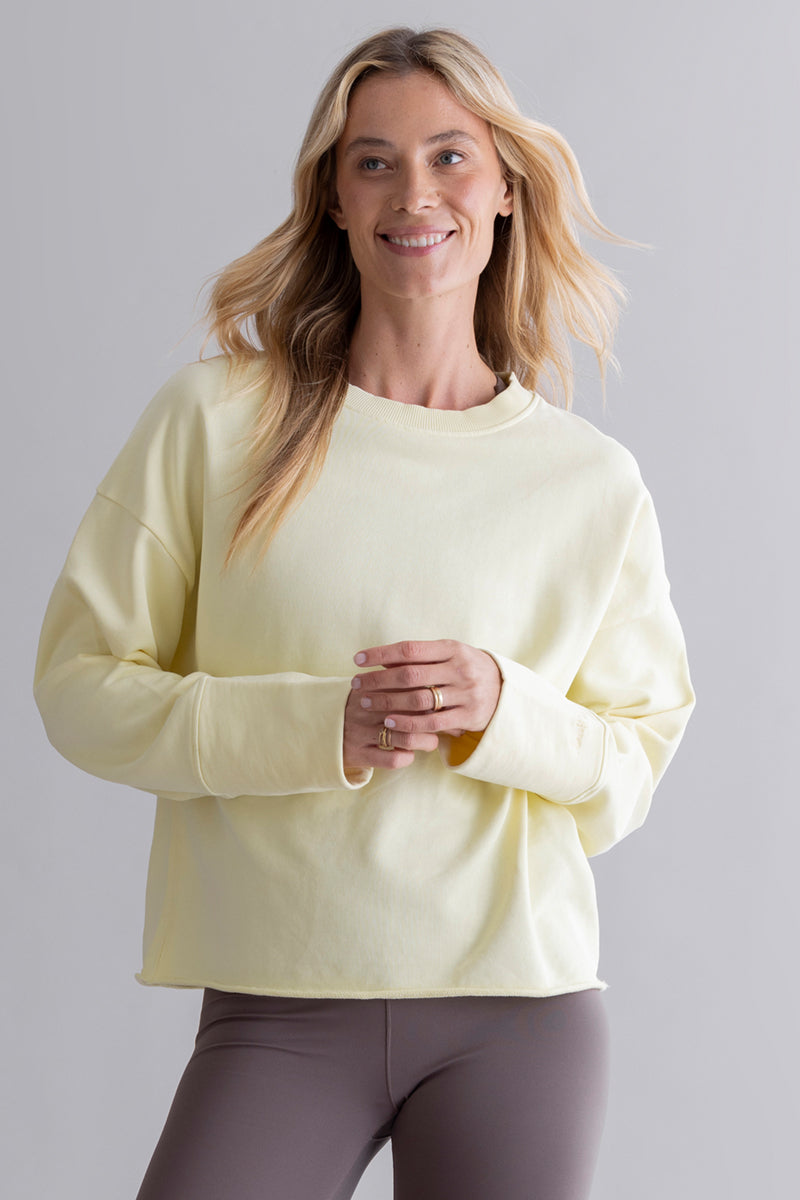 Open Edge Sweater Yellow | Hey Honey & Active Wear