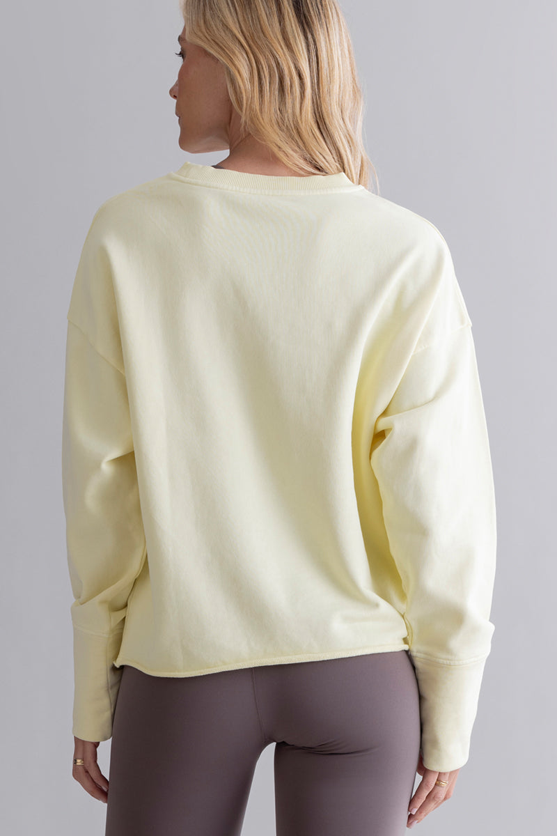 Open Edge Sweater Yellow | Hey Honey & Active Wear