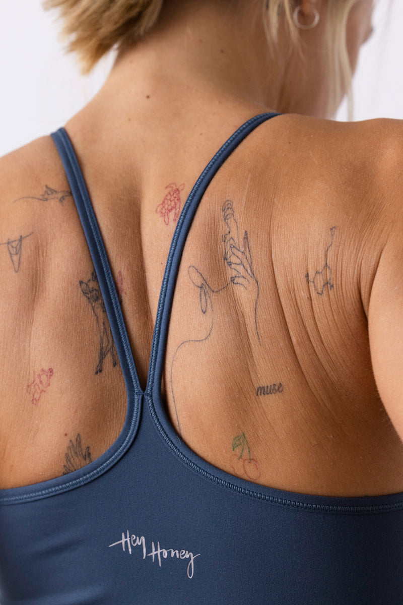 Longline Bustier Cotton Touch Teal | Hey Honey & Active Wear