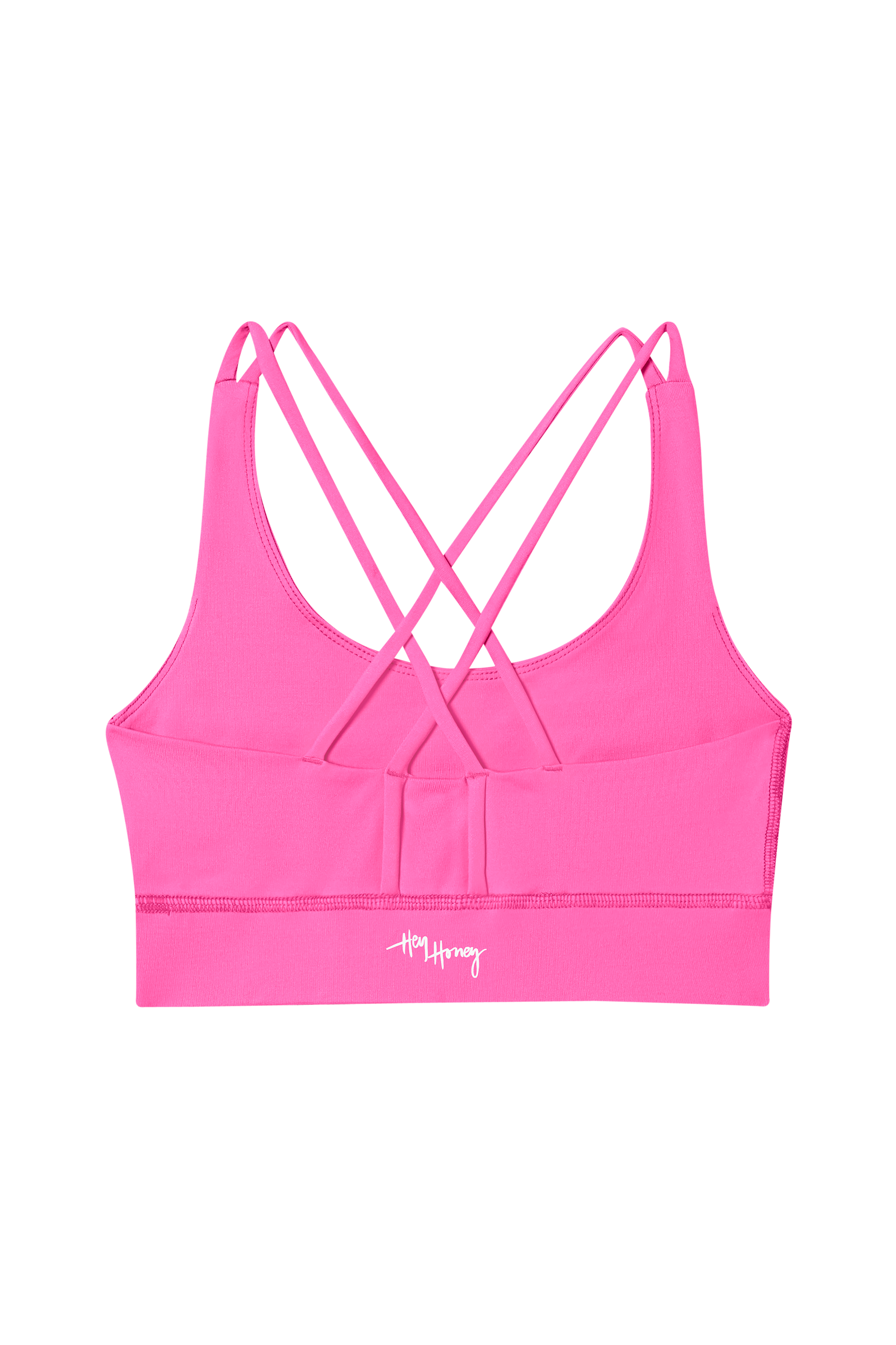 Criss-Cross Bra Neon Pink | Hey Honey Yoga & Active Wear