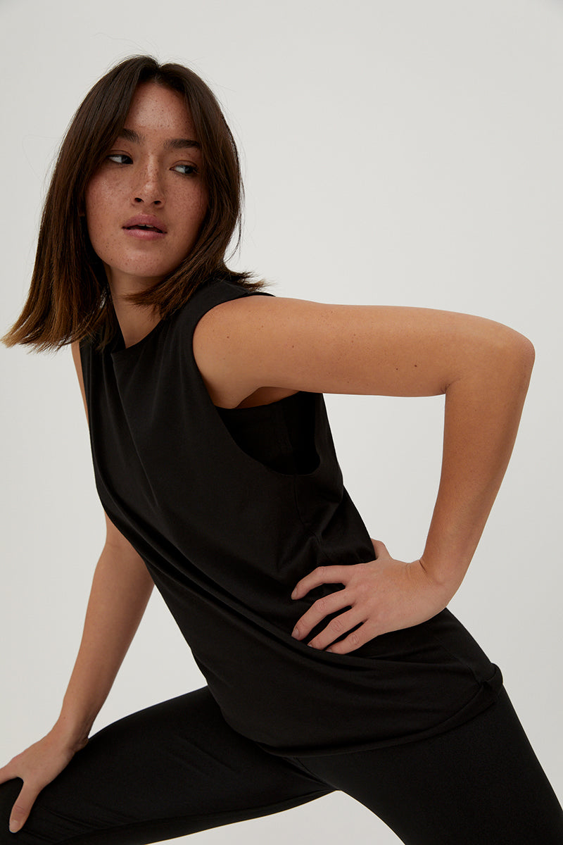 Muscle Tank Kundalini Black | Hey Honey Yoga & Active Wear